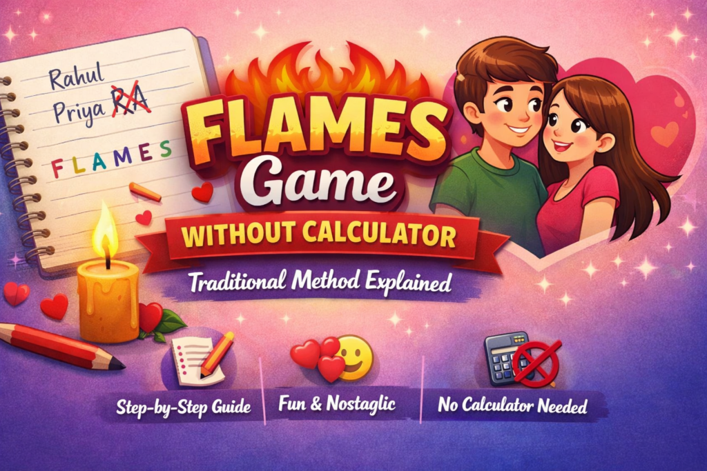 FLAMES Game Without Calculator