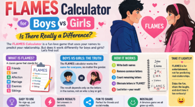FLAMES Calculator for Boys vs Girls